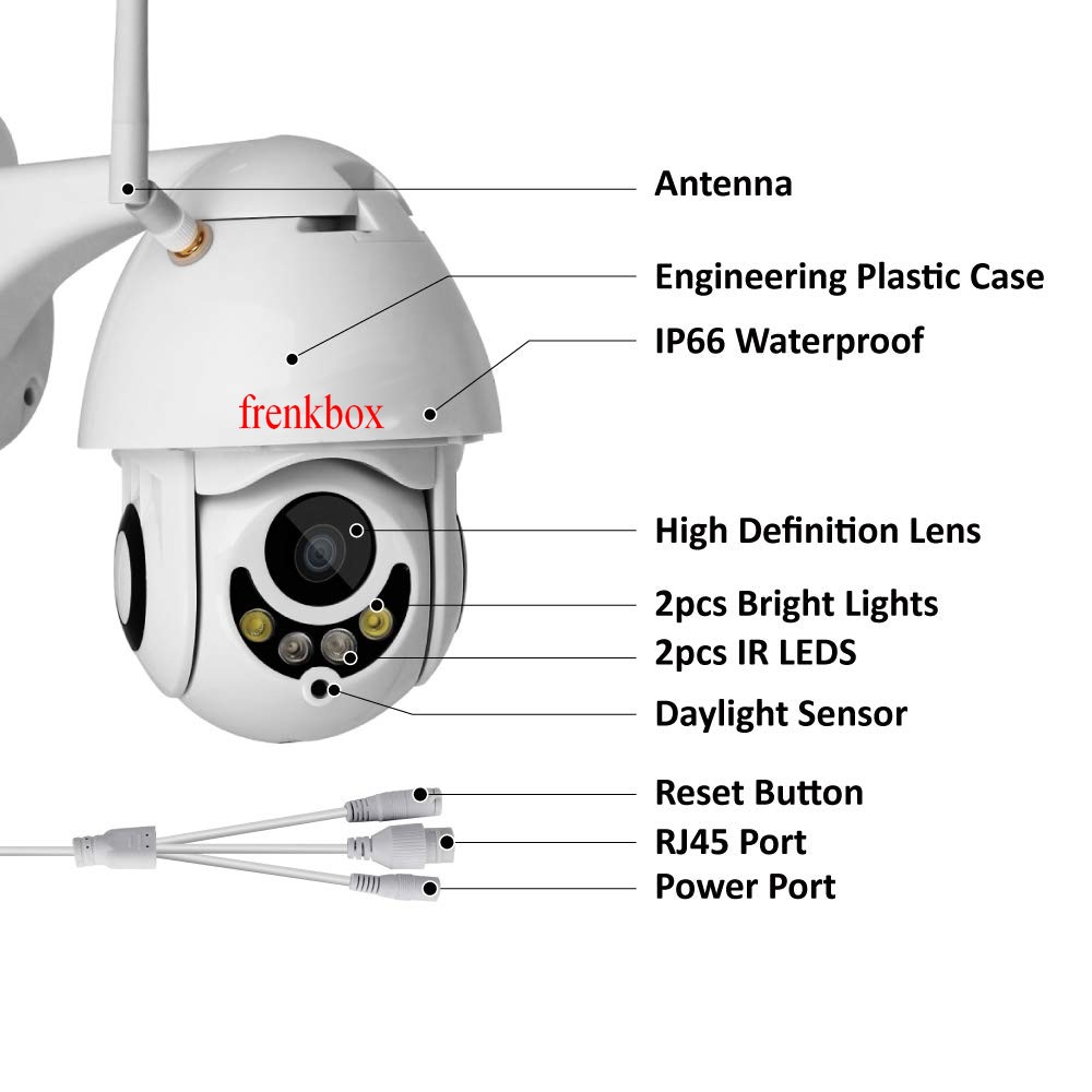 Telecamera videosorveglianza IP WIFI PTZ Pan Tilt HD 1080P ONVIF NVR Telecamera videosorveglianza IP WIFI PTZ Pan Tilt HD 1080P ONVIF NVR